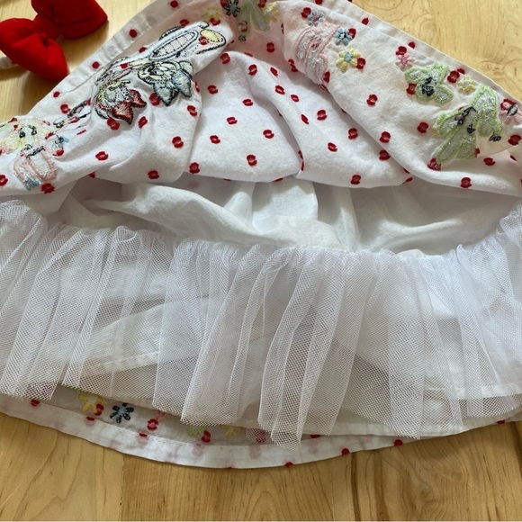 Disney Store Embroidered Minnie and Mickey Polka Dot Tank Dress with Bloomers - Picture 7 of 11